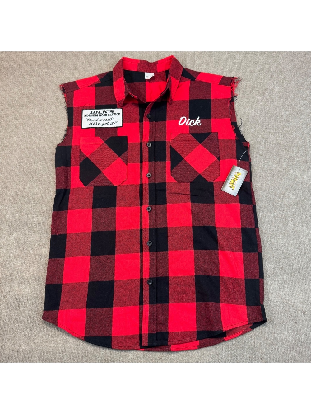 Spirit Halloween Costume Dick's Morning Wood Service - Size Small NWT